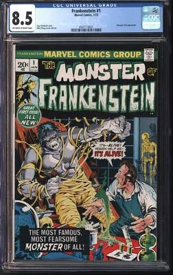 漫威漫画弗兰肯斯坦#1 1/73 CGC 8.5从白到白页 — 第 1/2 张图片