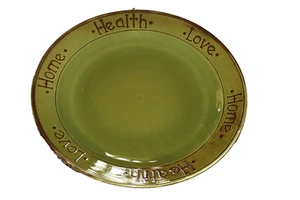 Plato de cerámica de 12" Wisconsin - Love Home Health - verde y marrón dos tonos - Imagen 1 de 4