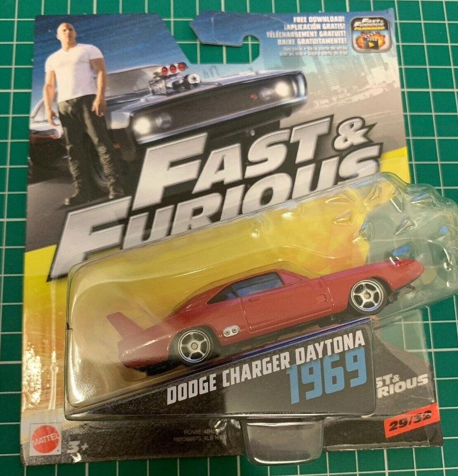Fast & Furious F8 Die Cast Vehicle Dodge Charger Daytona 1969 Number 29 of 32