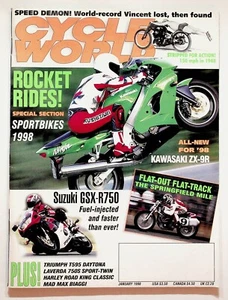 1998 January Cycle World Motorcycle Magazine Harley-Davidson Road King Classic - Picture 1 of 2