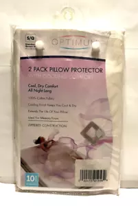 Paquete de 2 protectores de almohada Sealy Optimum Size Q de 20"" x 28"" nuevos en paquete - Imagen 1 de 2