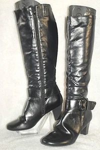 LIFE STRIDE Black Boots Knee High Comfy Elegant "Unison" Sz 10M * XLNT+ - Picture 1 of 7