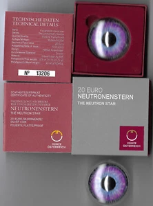 Österreich 20 Euro Silbermünze 2023 Neutronenstern Proof (Polierte Platte) - Bild 1 von 2