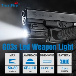 TrustFire Taktische LED Pistole Waffenlicht für 20mm Picatinny-Schiene Glock TFP - Bild 1 von 14