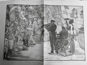 1865 1888 MINISTREL BLACK MAN MUSICIAN MUSIC BANJO 8 OLD NEWSPAPERS - Picture 1 of 8