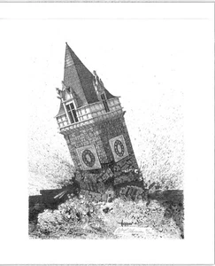 William C Harrison Pen & Ink Stadtbild "Union Station Clock Tower". 1992 - Bild 1 von 1