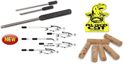 Black Cat Köderfisch-Ausstanzer & Kork-Sticks /Für Köderfischsysteme / Waller...