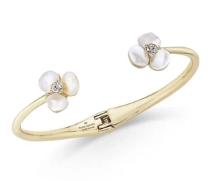 $78 KATE SPADE HINGED FLOWER BRACELET G66 - Picture 1 of 4