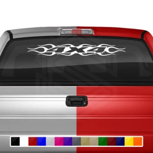 #124 4X4 Windshield Decal Sticker Window Vinyl Banner Graphic Flame Truck SUV - Picture 1 of 7