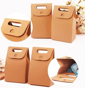 20x Kraft Paper Cake Gift Boxes Event Party Wedding Favour Box Bomboniere Boxes - Picture 1 of 4