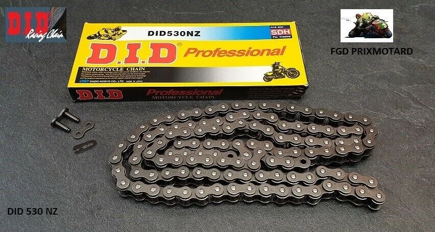 CHAINE MOTO 530 120 MAILLONS DID RENFORCEE SANS JOINTS THORIQUES - Imagen 1 de 1