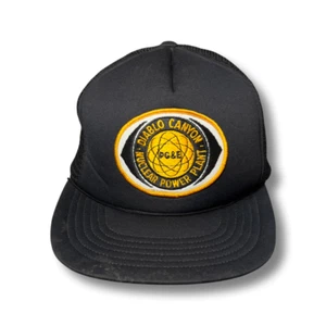 PG&E Trucker Hat Mesh Snapback Embroider Diablo Canyon Nuclear Power Plant Vtg - Picture 1 of 4