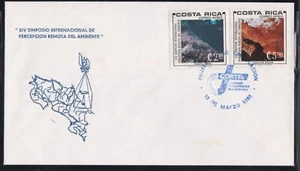 COSTA RICA 1980 FIRST DAY COVER SPACE SATELLITE PHOTOS + CACHET - Picture 1 of 1