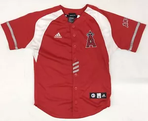 Vintage Los Angeles Angels Red Adidas Youth Jersey Size Size M 32 Hamilton - Picture 1 of 10