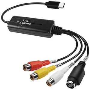 RCA AV zu USB C Konverter Video Capture Card Adapter 1 Kanal AV NTSC PAL Vide... - Bild 1 von 7