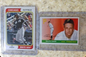 Ralph Kiner 2020 Topps Archives SP 1955 Mini Variation #74 + Luis Robert RC