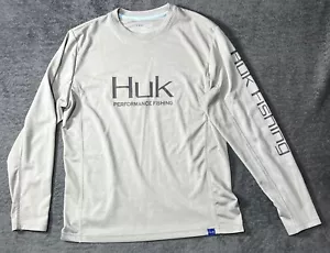Camisa Huk Performance Pesca LS Gris Claro Talla M - Imagen 1 de 8