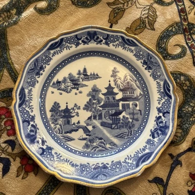 Antique 19th century Chinese Canton  Blue & White Display Plate ( Free Shipping) - Image 1 of 4