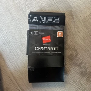Neu Hanes Herren 3er Pack Premium Comfort Flex Fit Badehose Größe M (32-34") - Bild 1 von 3