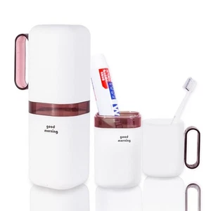 Toothbrush Travel Case,Toothbrush Holder and Rinse Cup with Handle Travel Too... - Picture 1 of 8