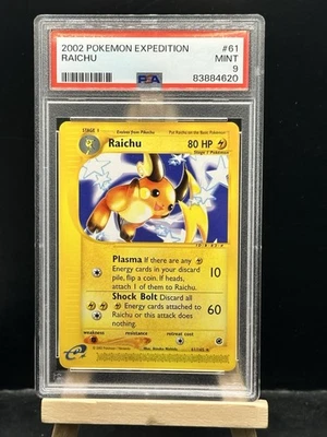 Raichu 61/165 Rare Non Holo 2002 Pokémon Expedition PSA 9 Mint - Image 1 of 2
