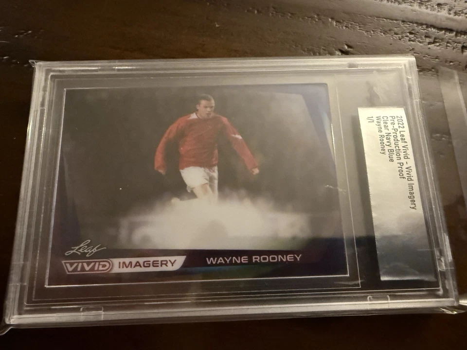 1/1 Leaf Wayne Rooney Vivid Imagery Soccer Trading Card 2022 1 of 1  - Image 1 of 3