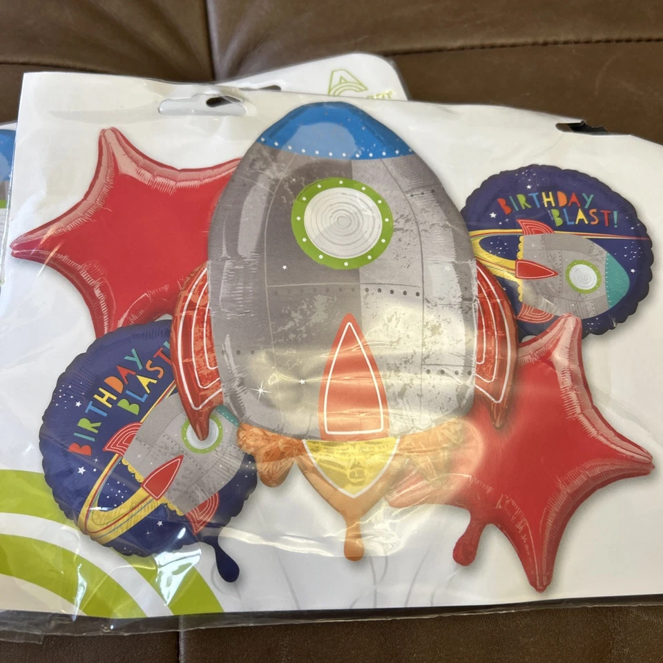Globos de fiesta de cumpleaños Rocket espacio exterior paquete grande de 5 surtidos OFERTA BARATA  Foto 1 de 4