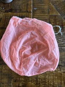 Bra delicates washer bag laundry container orange cream Sherbert mesh vintage - Picture 1 of 3
