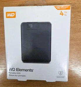 Western Digital Elements 4TB,External,2.5 inch (WDBU6Y0040BBK-WESN) Hard Drive - Picture 1 of 5