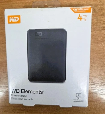 Western Digital Elements 4TB,External,2.5 inch (WDBU6Y0040BBK-WESN) Hard Drive - Image 1 of 4