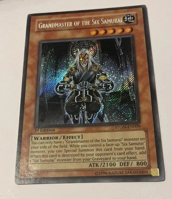 Grandmaster of the Six Samurai STON-EN000 Strike of Neos 1st Edition Secret Rare - Image 1 of 4