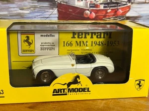 MODELO ARTÍSTICO FERRARI 166 MM SPYDER STRADALE BIANCA ART006 EN CAJA - Imagen 1 de 7