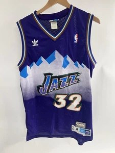 Utah Jazz Karl Malone #32 Trikot - Adidas Hardwood Classics - Lila - Größe M - Bild 1 von 5