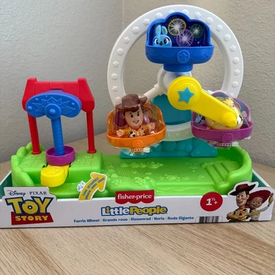 Toy Story Little People Musical Ferris Wheel Figures Woody Ducky Fisher Price - Image 1 of 4