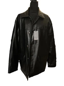 AC NWT luxury collection Men’s leather Jacket Size L ITALY NEW Casual Elegance - Picture 1 of 6