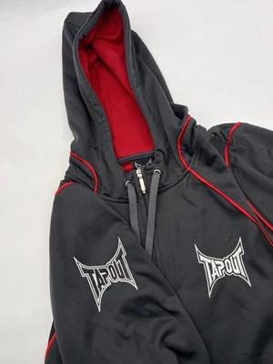Chaqueta con Capucha Tapout Para Hombres XL Gris Cremallera Completa Con Capucha Poliéster MMA Atlética Foto 1 de 4