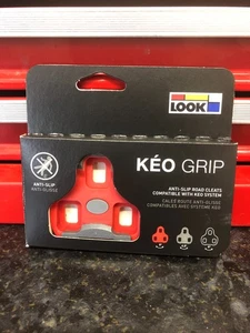 LOOK KEO Grip Cleats Bicycle Pedals Red FREEPOST - Picture 1 of 2