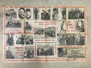 ATATURK CORNER Old Poster 1980 School Poster Huge Size 70x100 cm - Picture 1 of 6