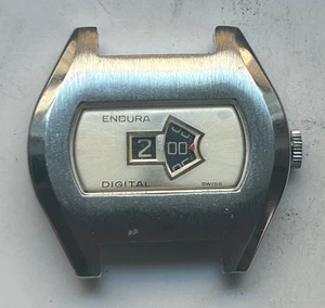 ENDURA DIGITAL SWISS JUMPING HOURS WATCH FOR REPAIR - 40x35mm - Picture 1 of 2