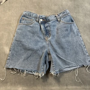 SHEIN Teen Girl Size 12Y  Frayed Denim High-Rise Shorts - Picture 1 of 5