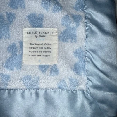 Carters Little Blanket of Mine Azul Minky Dot Cachorro Seguridad Satén Lovey - Foto 1 de 4