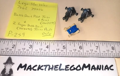 Lego Star Wars 7662 75016 Battle Droid Pilot Torso SW0095 Super SW0092 2 Torsos - Image 1 of 4