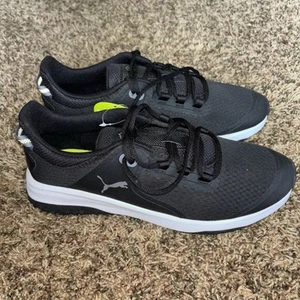 Puma FUSION GRIP Spikeless Golf Shoes 377527-02 Traction Sole Size 9.5 Black New - Picture 1 of 5