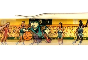 Atlanta Olimpiadi 1996 Floaty Pen Moving Izzy Mascotte Basket Donna Uomo Vintage - Foto 1 di 8