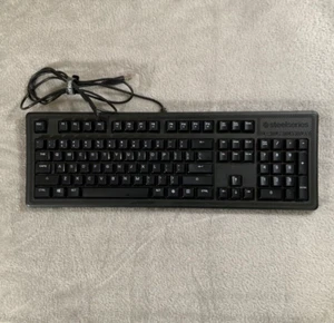 SteelSeries Apex 100 Gaming Keyboard Model KB-00004 Blue Backlit Tested - Picture 1 of 7