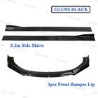 Black Side Skirts Rock Panel Front Bumper Spoiler Splitter Lip For Audi A3 8p S3