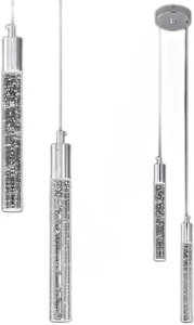 Modern Light Fixture Kitchen Island Pendant Light Dimmable LED Chrome Mini Penda - Picture 1 of 7