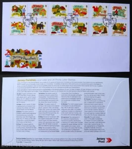 Jersey Stamps: "Jersey Parishes" First Day Cover NVI UK & Local Value Set 2021 - Picture 1 of 3