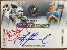 2008 Press Pass Legends Steve Young Troy Aikman Dual auto /10 Onyx Autograph