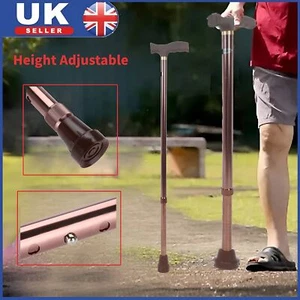 Aluminium Walking Stick Straight Neck Medium Height Adjustable 61-97.5cm/24-38in - Picture 1 of 13